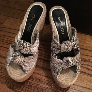 Jimmy Choo snakeskin Espadrilles size 39
